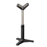 V-Material stand (roller support) with 2xØ52 mm Steel Roller and adjustable height 610-920 cm (Heavy-Duty)